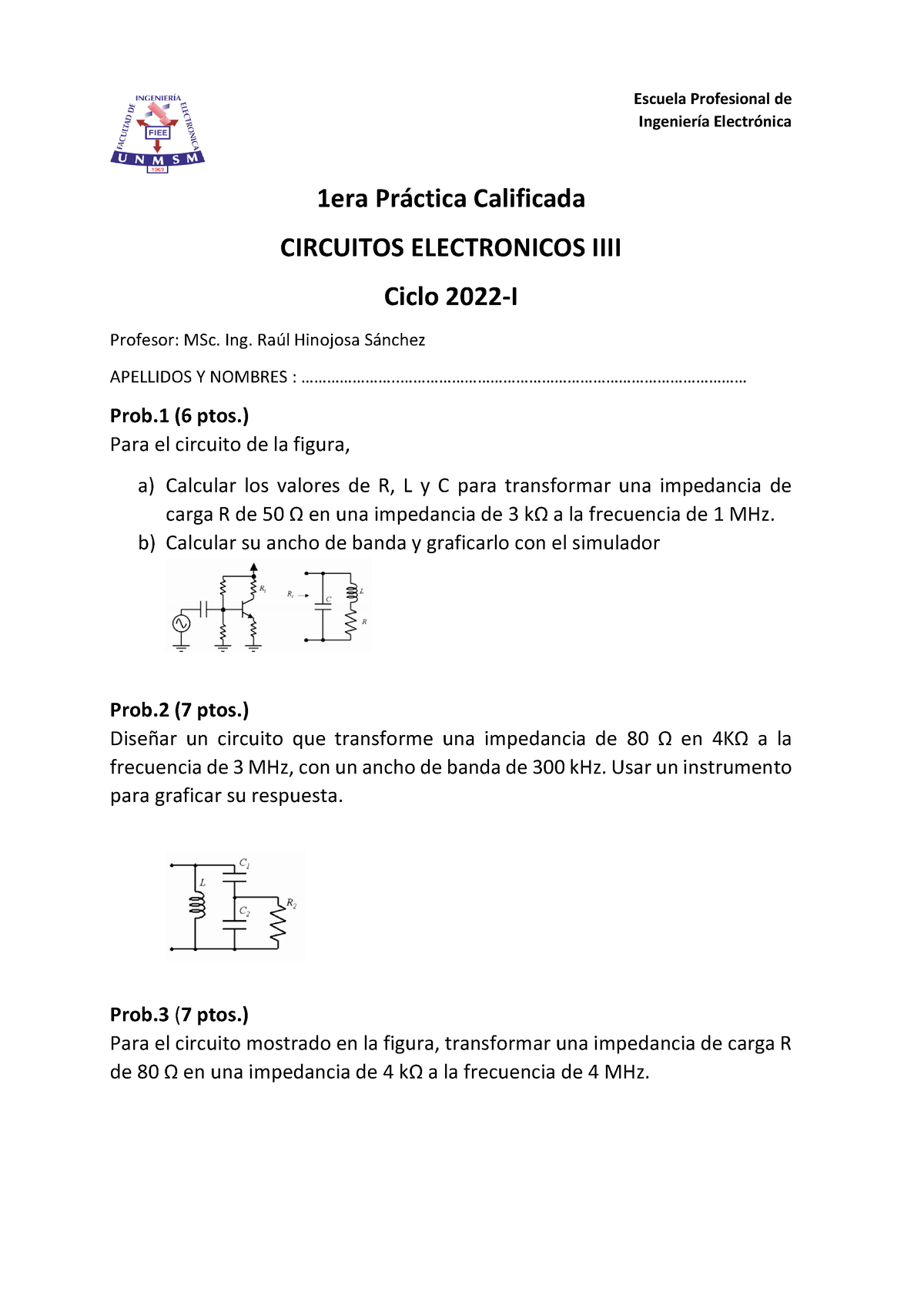 1ra Practica Calificada Ceiii 2022-1 - Escuela Profesional De ...