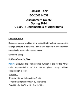 Spring 2024 CS604 2 BC230214052 - Romaisa Tahir BC- Operating Systems ...