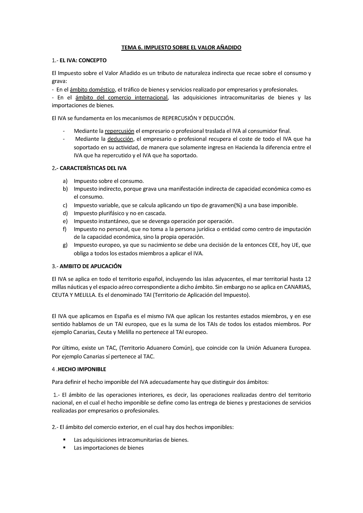 Iva Apuntes Derecho Financiero Y Tributario Ii Tema Impuesto Sobre El Valor Adido El Iva Concepto El Impuesto Sobre El Valor Adido Es Un Tributo De Naturaleza Studocu