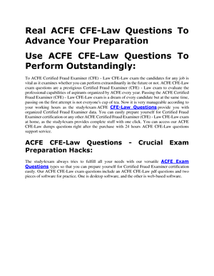 Real ACFE CFE-Law Questions To Advance Your Preparation Use ACFE - Sns-Brigh10