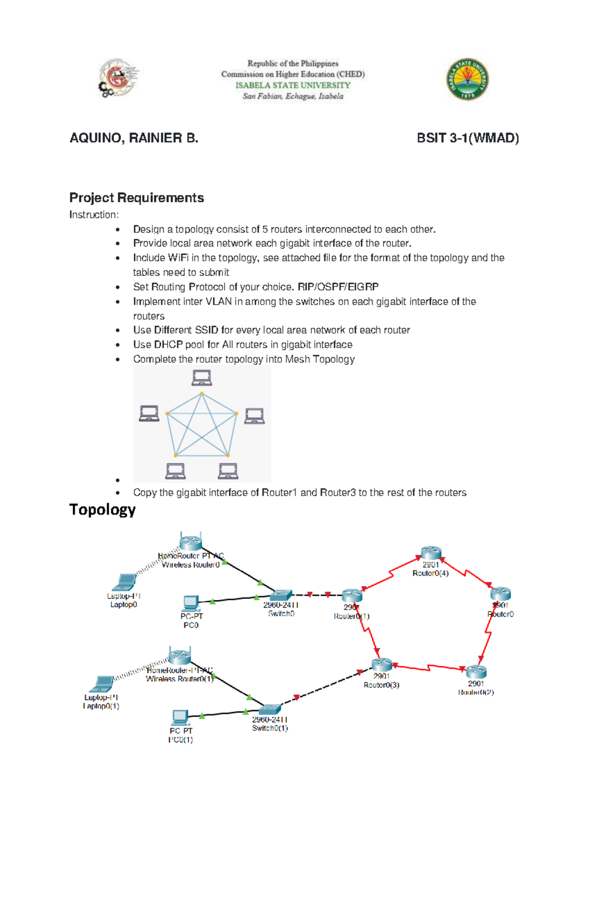 Networking Final - AQUINO, RAINIER B. BSIT 3-1(WMAD) Project ...