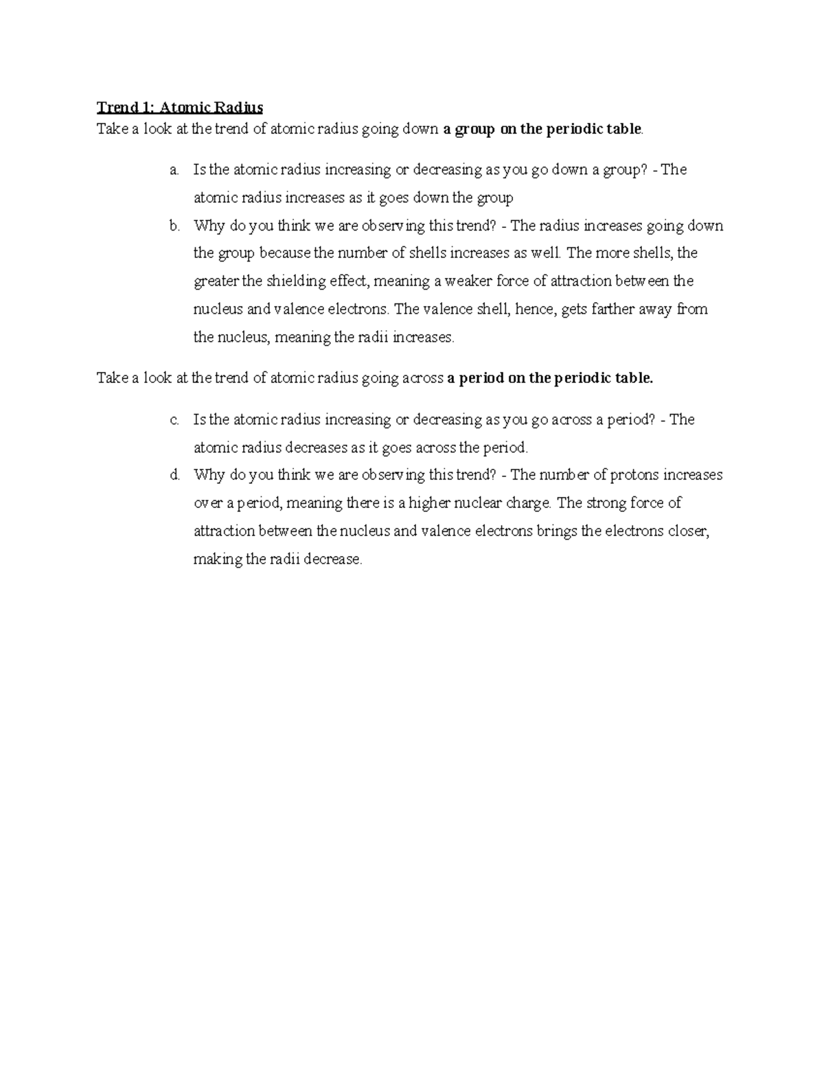 periodic trends assignment 1