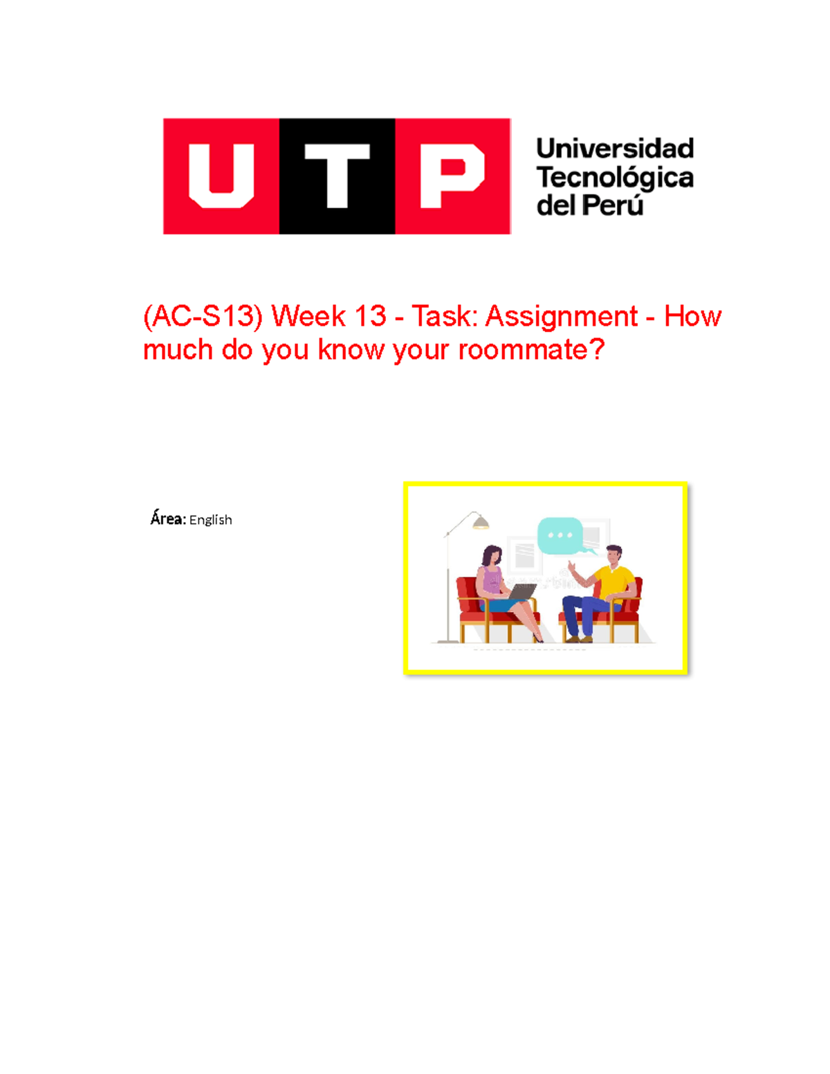 Week 13 Tarea De Ingles - Practica - (AC-S13) Week 13 - Task ...