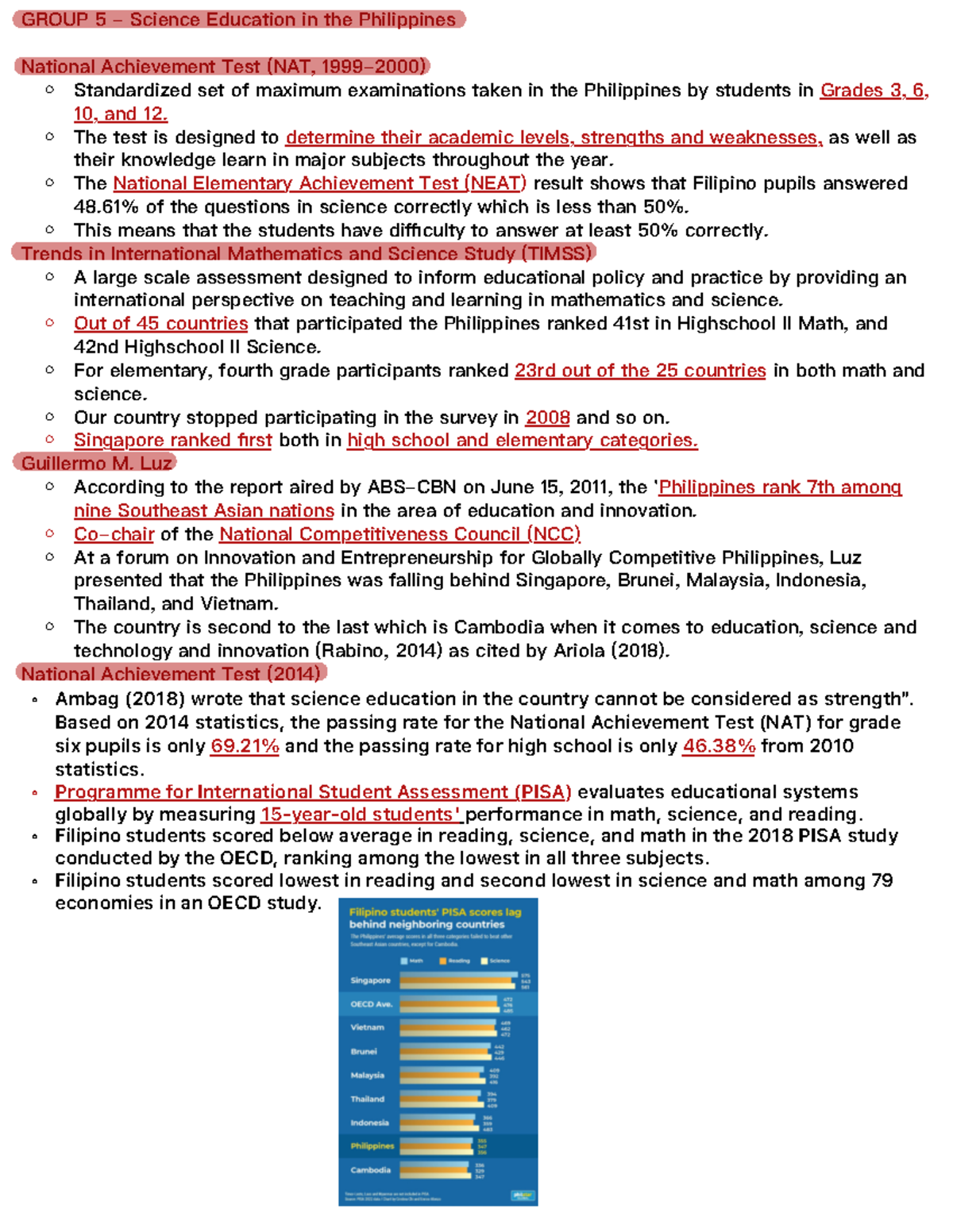 Group45 cwts GROUP 5 Science Education in the Philippines