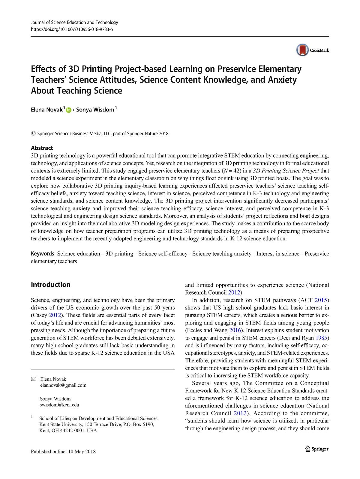 Effects Of 3D Printing Project Based Lea - Effects Of 3D Printing ...