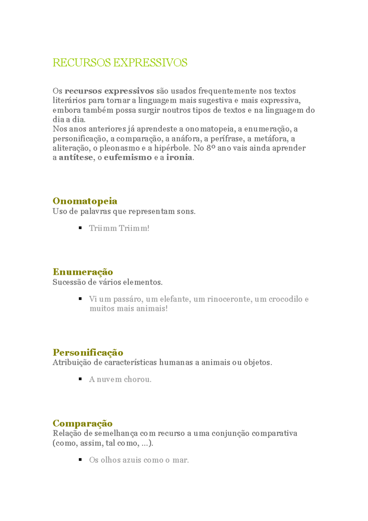 Recursos Expressivos - awsedrtgyhujikoplç - RECURSOS EXPRESSIVOS Os ...