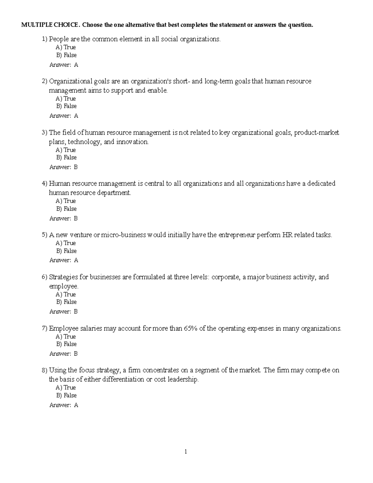 CHAPTER ONE GUIDE number - MULTIPLE CHOICE. Choose the one alternative ...