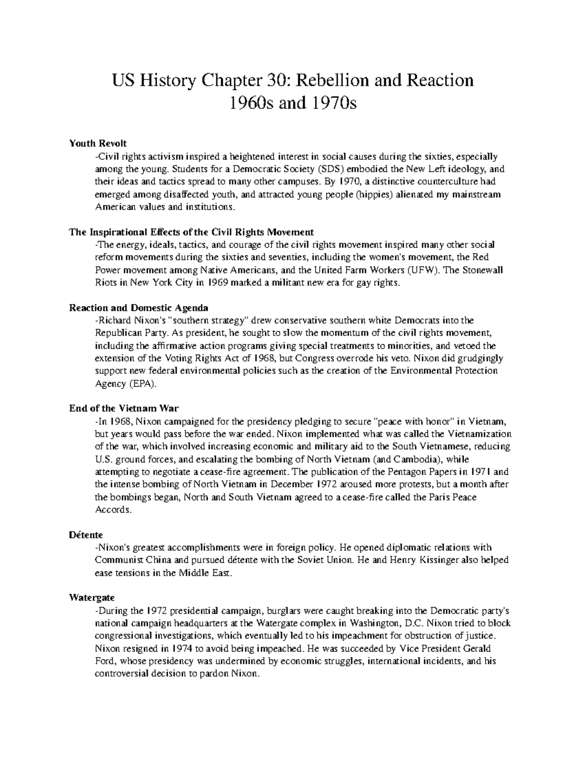 US History Rebellion And Reaction - US History Chapter 30: Rebellion ...