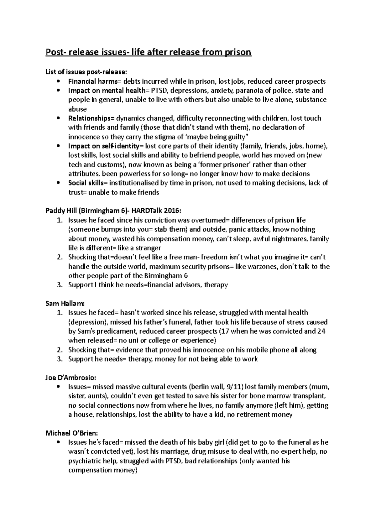 Lewisville Jail Inmates: Life After Release - 0mocnyv