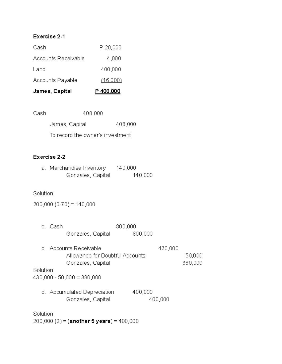 Chapter-2 - Answers on Chapter 2 of Financial Accounting and Reporting ...