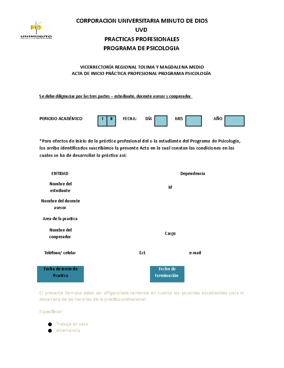 ACTA Inicio 202165 - el documento debe de estar diligenciado con ...