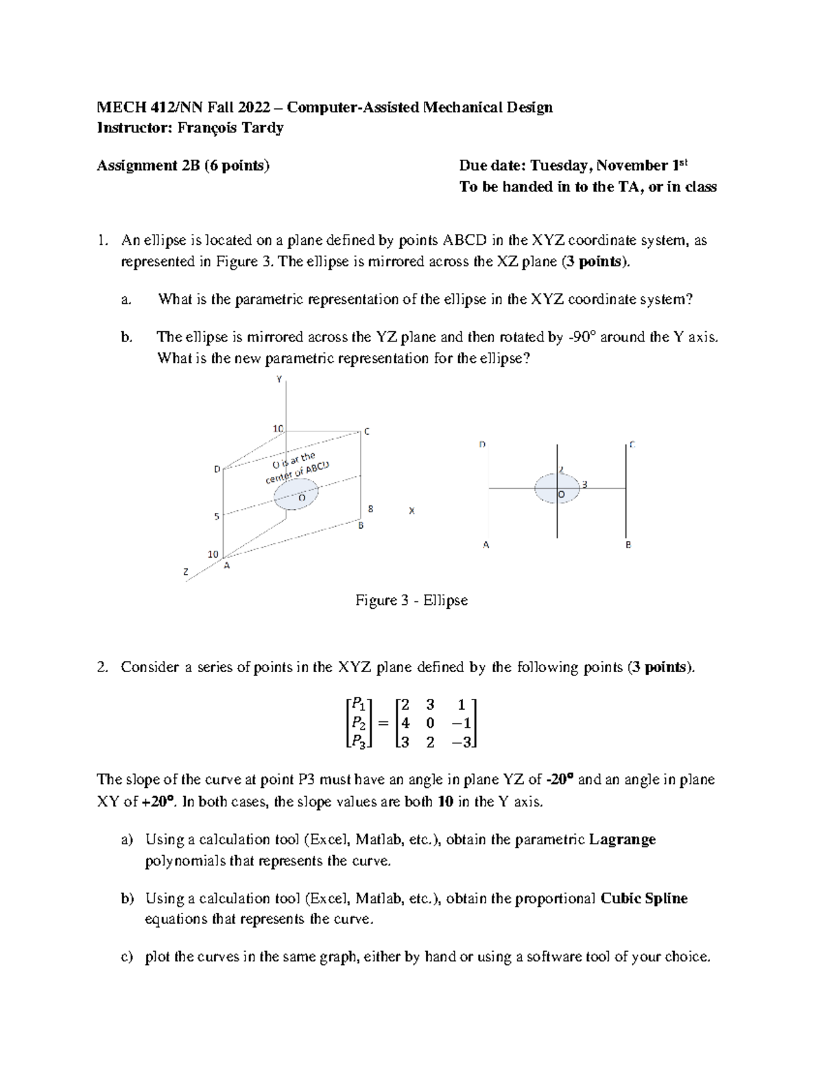 MECH 412 - Assignment 2B - MECH 412 /NN Fall 20 22 – Computer-Assisted ...
