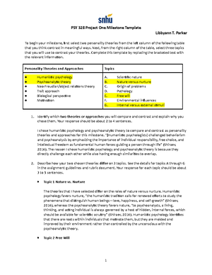 Module 1 Journal PSY-328 - PSY 328 Module One Journal Template Libbyann ...