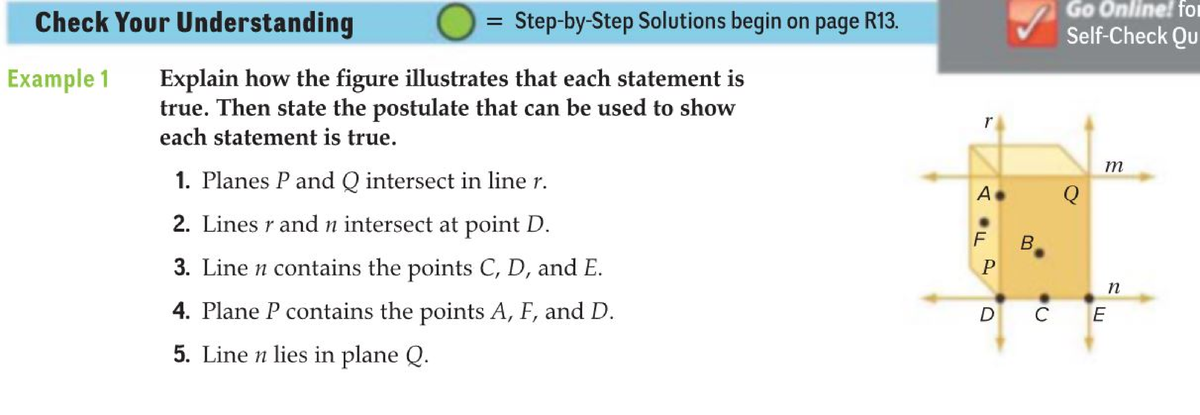 2 Explain how the figure illustrates that each statement is true