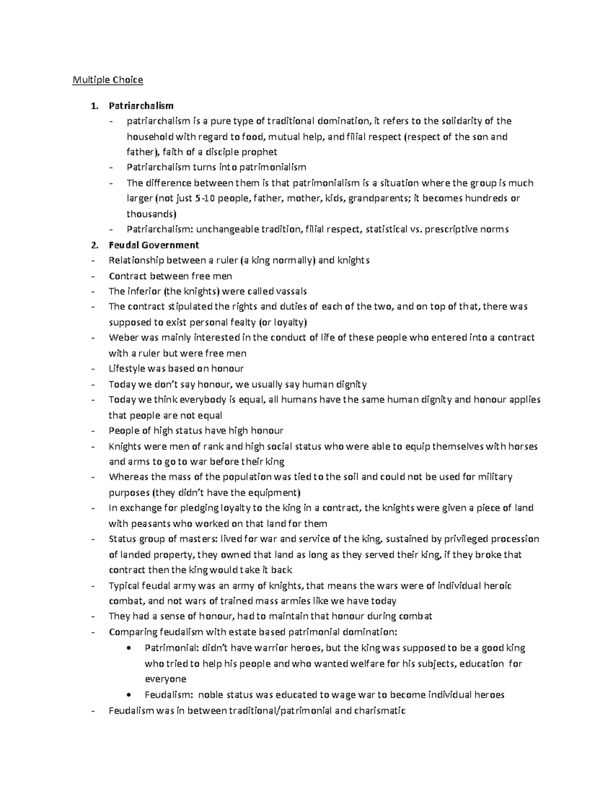 SOC3106 Test 2 - Summary Weber and Weberian Analysis - Warning: TT ...