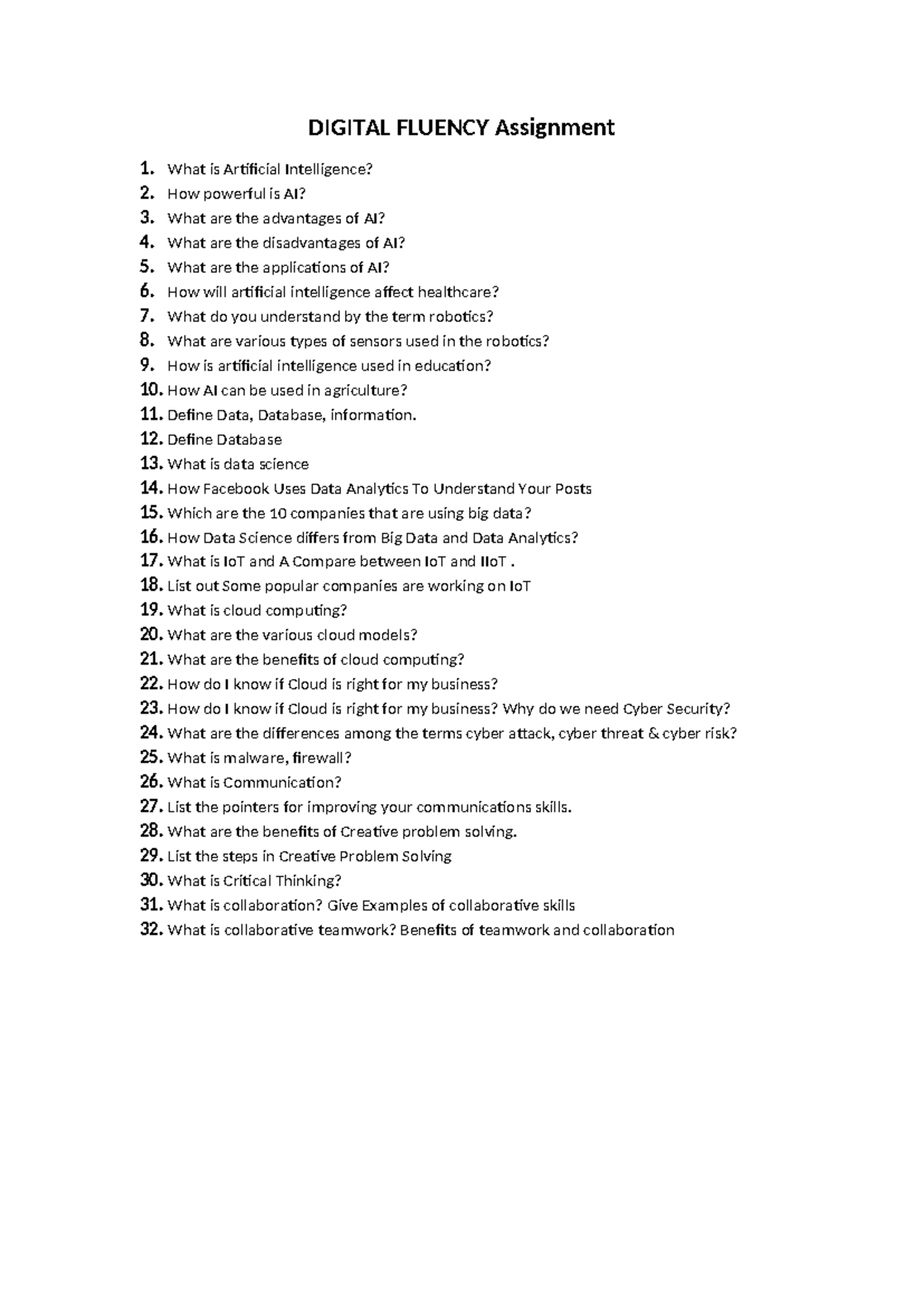 Digital-fluency-Assignment - DIGITAL FLUENCY Assignment 1. What is ...