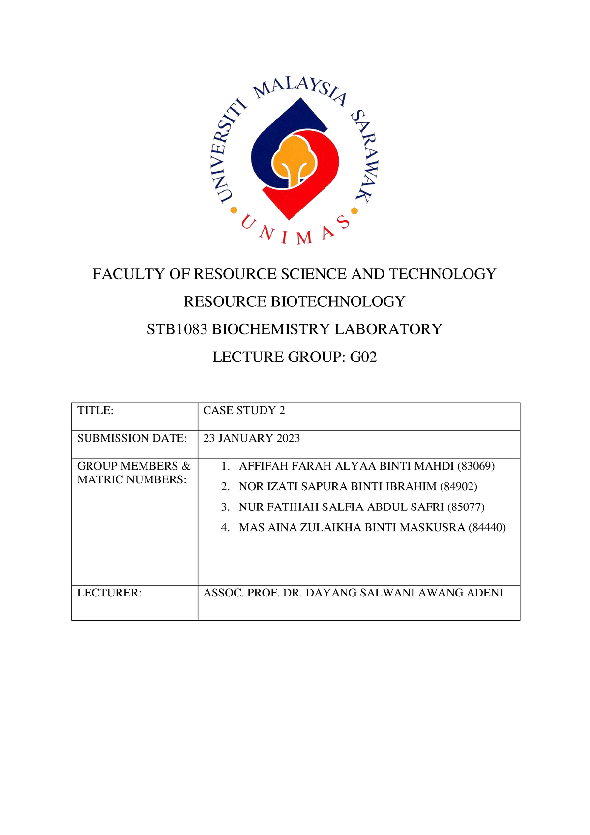 case study 2 biochemistry