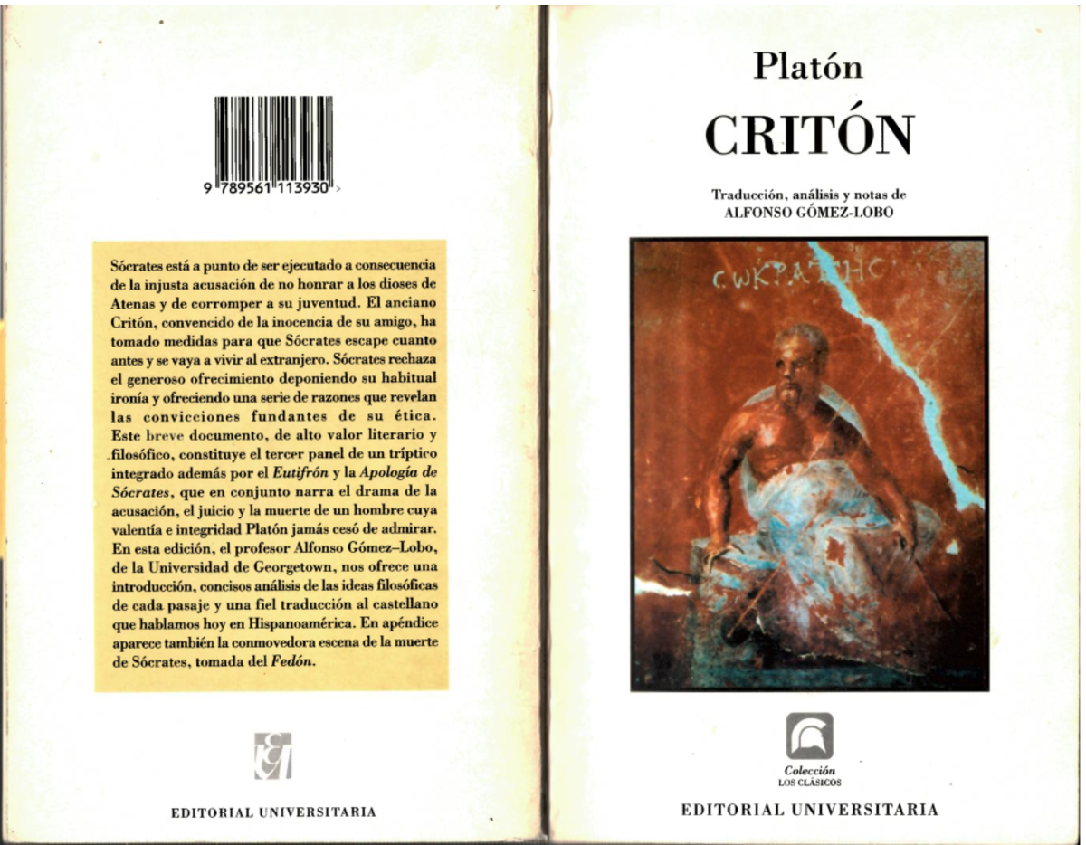 Platón Critón Explication | Leçon Criton Platon – KOSE
