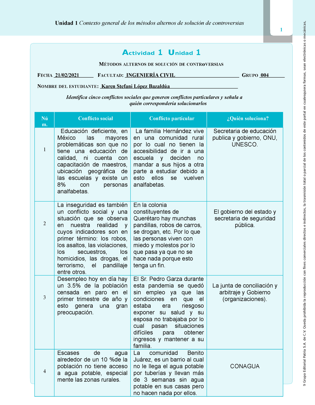 Formatos Unidad 1 - Actividad 1_ Metodos Alternos - Unidad 1 Contexto ...