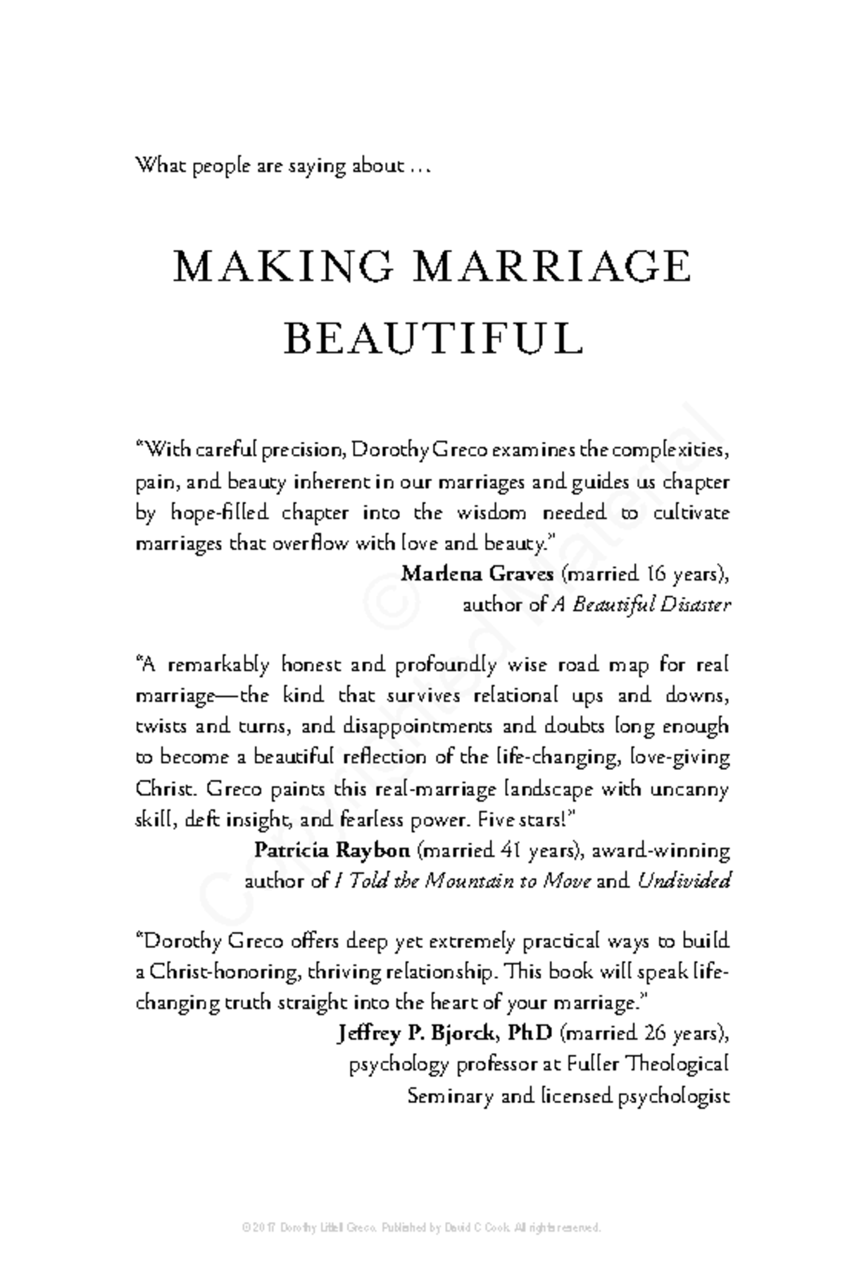 making-marriage-beautiful-chap1-what-people-are-saying-about