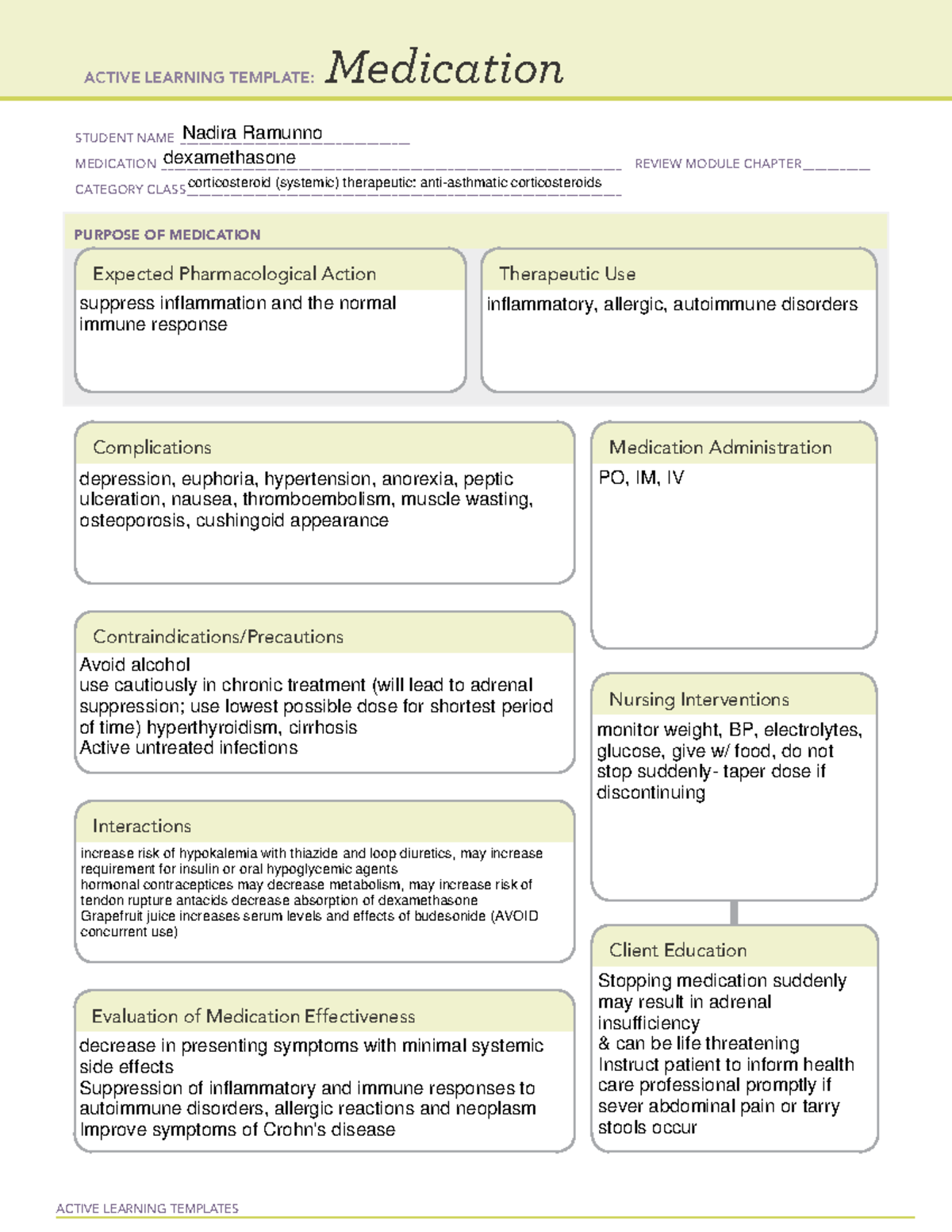 Dexamethasone - medications teach of uses, side effects and ...