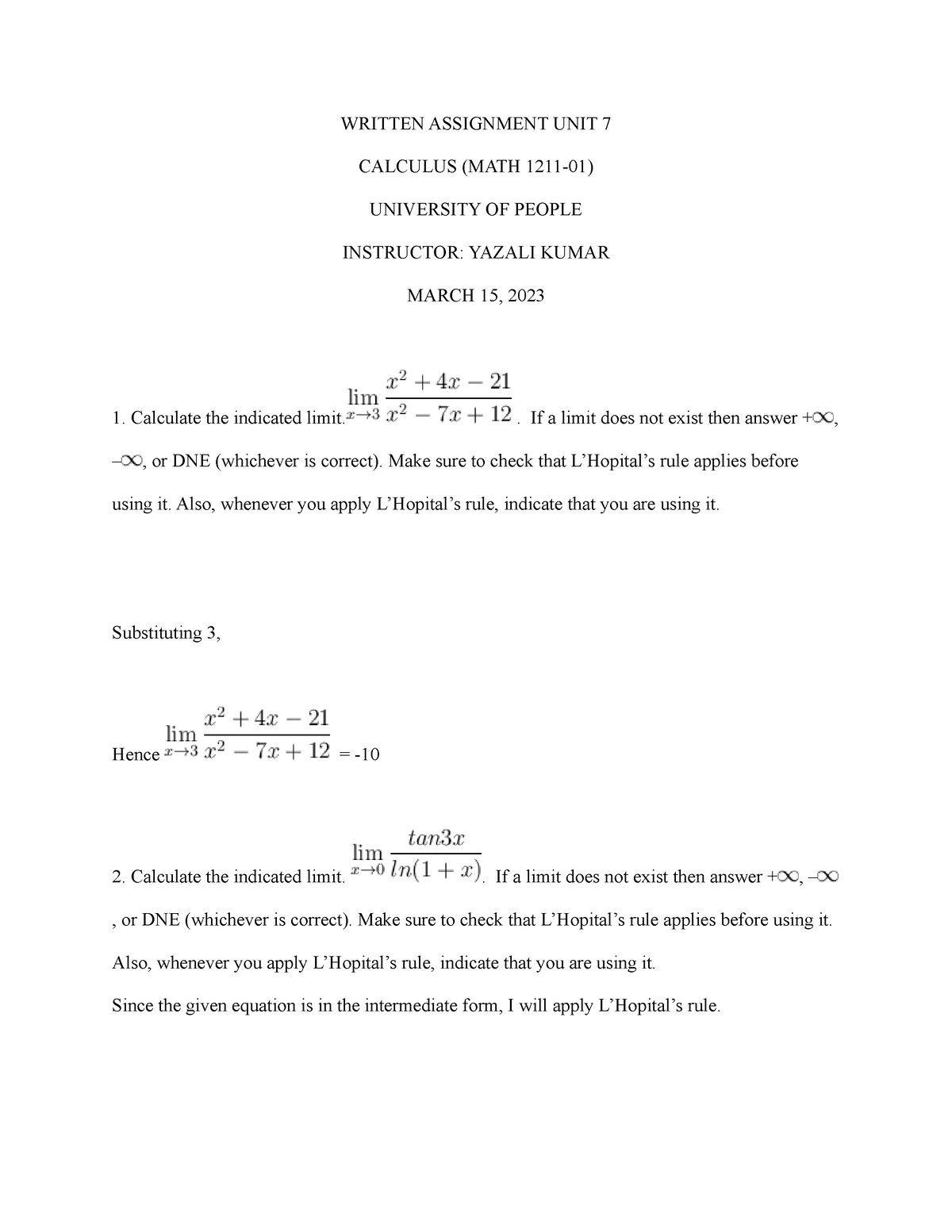 unit 7 calculus to solve engineering problems assignment 3