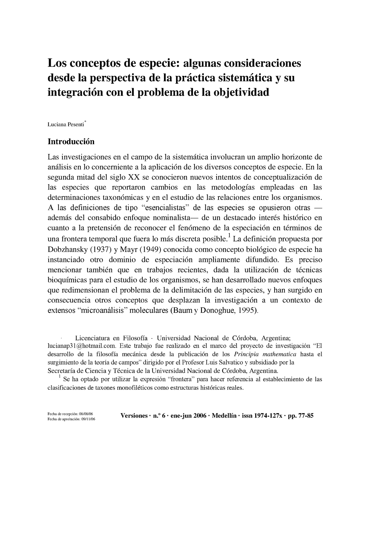 Aguzmanh,+Los+conceptos+de+especie - Los Conceptos De Especie: Algunas ...