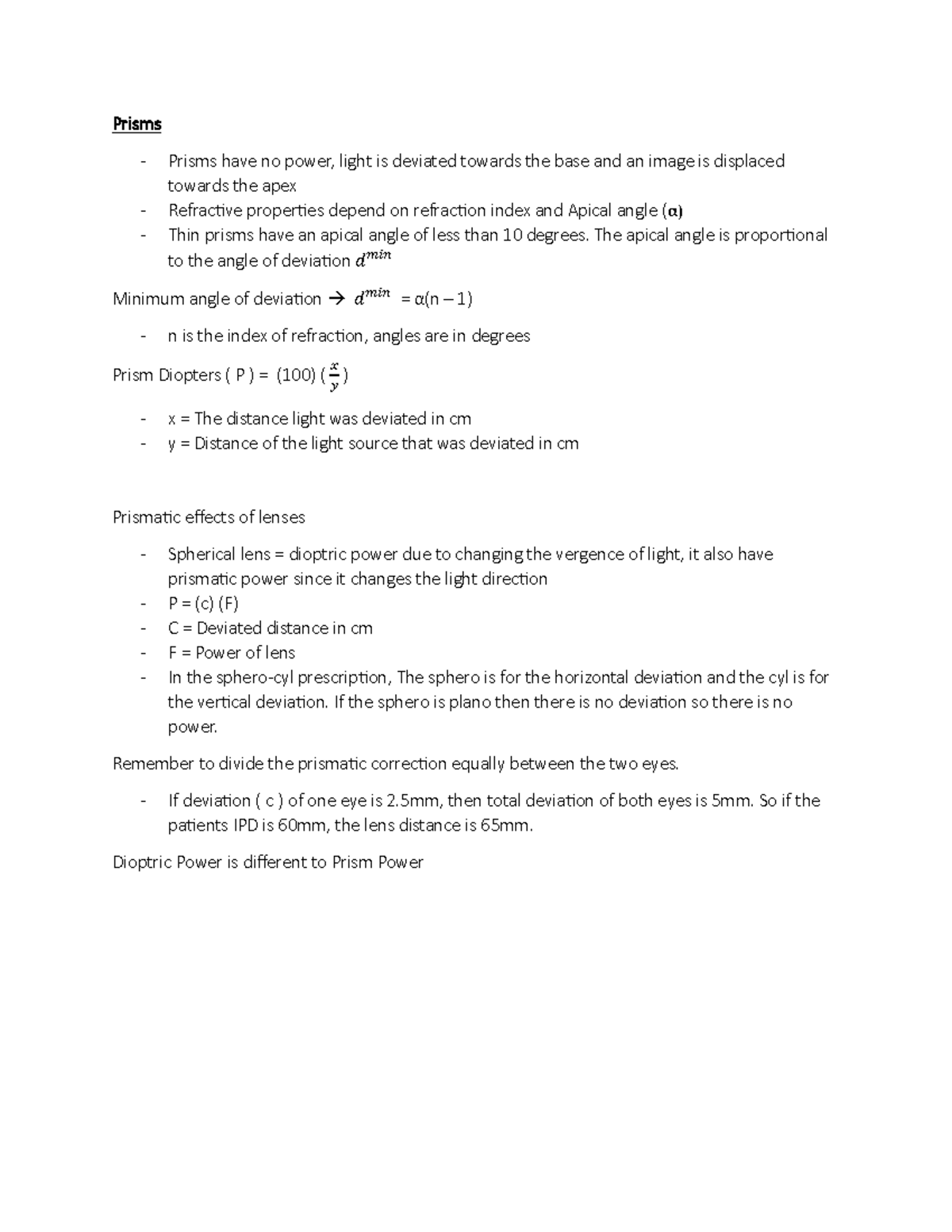 Jasons 263 notes - Theory and equations for vision science - Visual ...