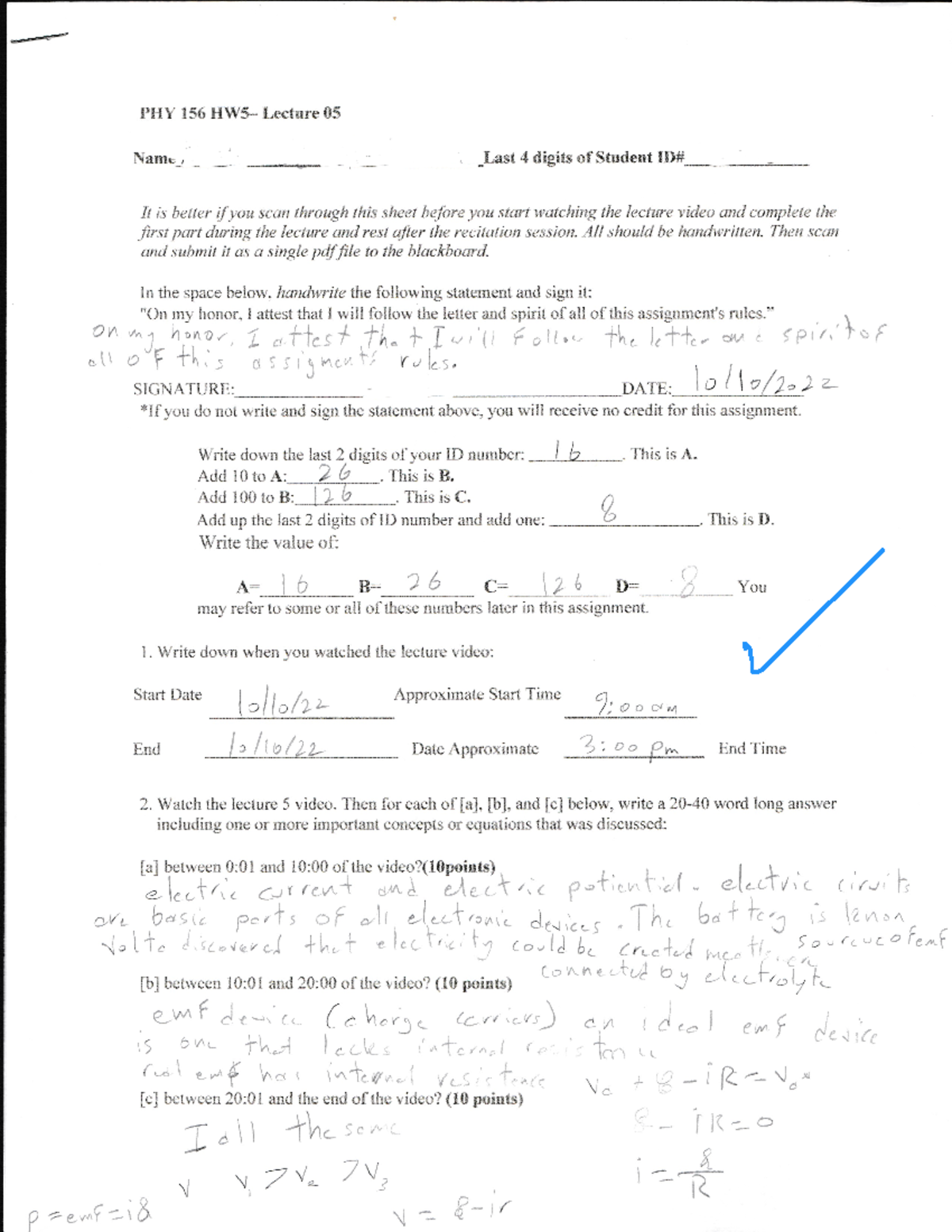 HW+5 - Home Work 5 Answers - PHY 156 - Studocu