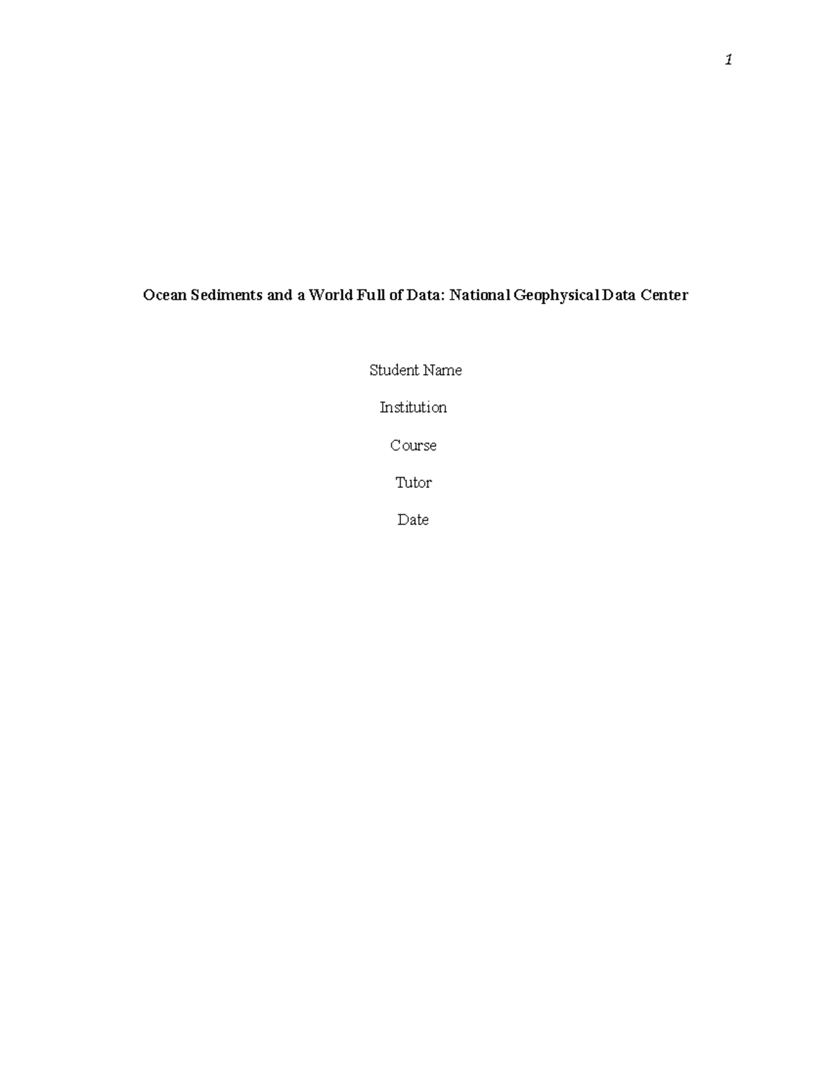 392139142-Ocean Sediment draft - 1 Ocean Sediments and a World Full of ...