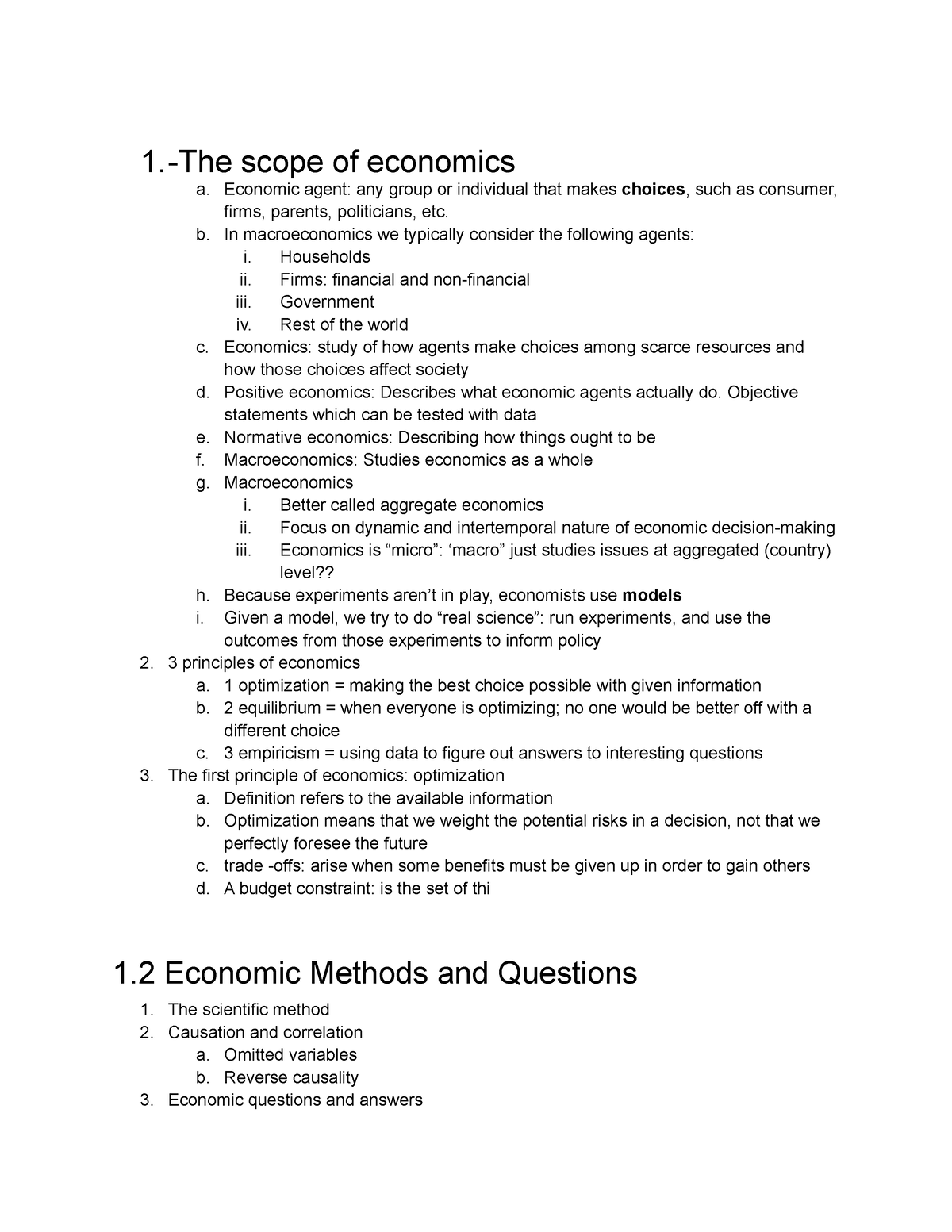 macroeconomics-212-notes-1-the-scope-of-economics-a-economic-agent