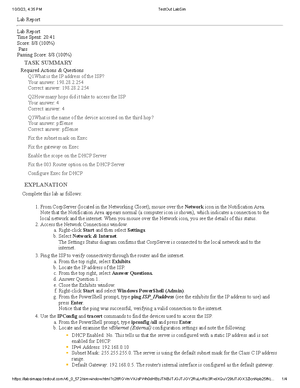 4.1.11 Configure IP Addresses Lab - 9/27/23, 6:07 PM TestOut LabSim ...