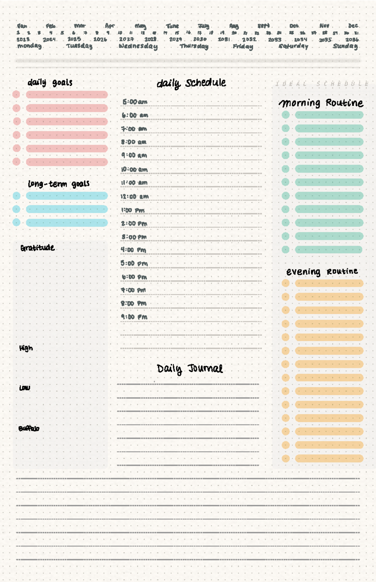 Plan - Daily Plan Schedule - Dairy Technology - daily goals Morning ...