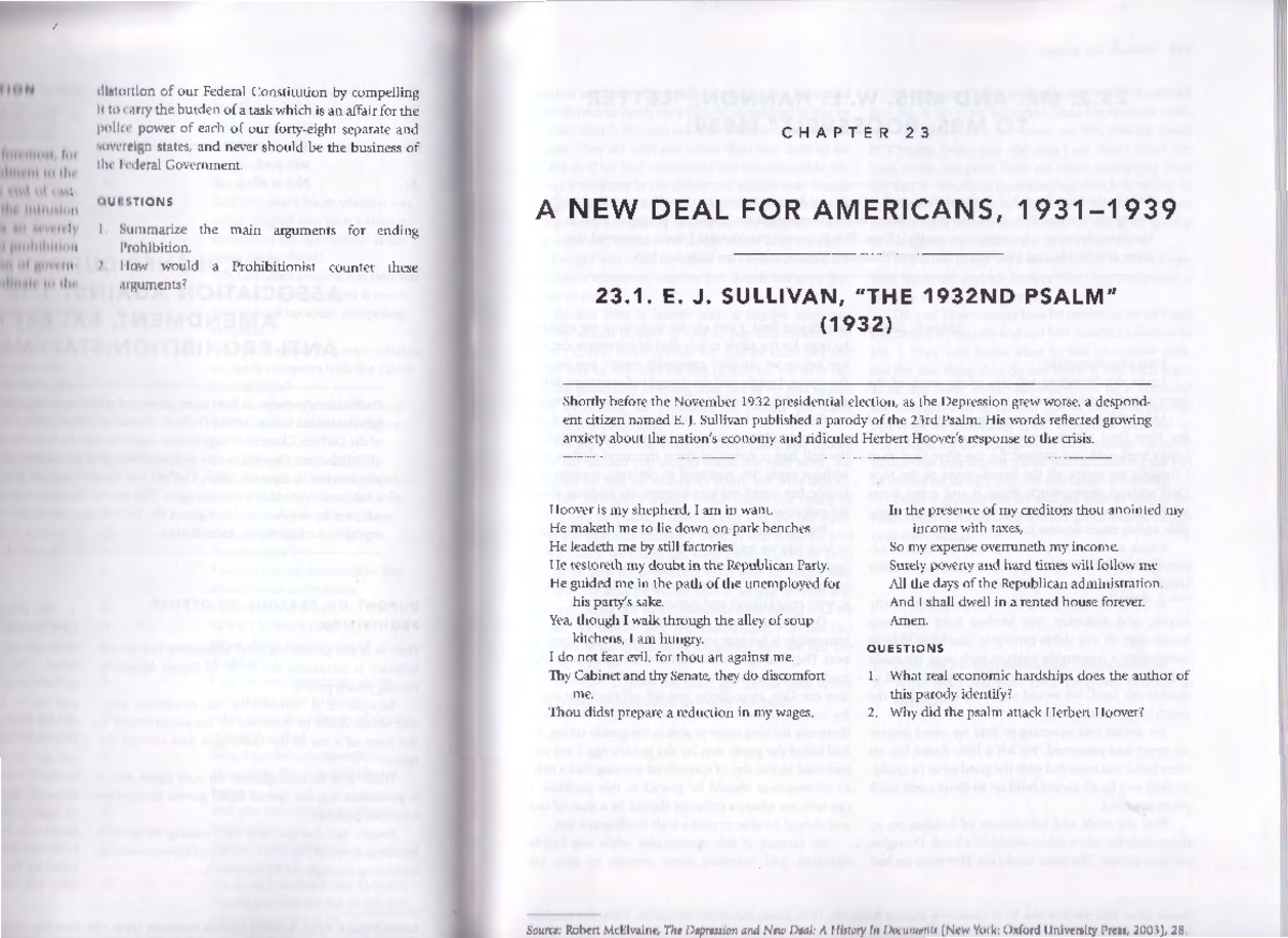 Chapter 23 Primary Sources - I I d1~1111t 1 0 11 of our Federal ...