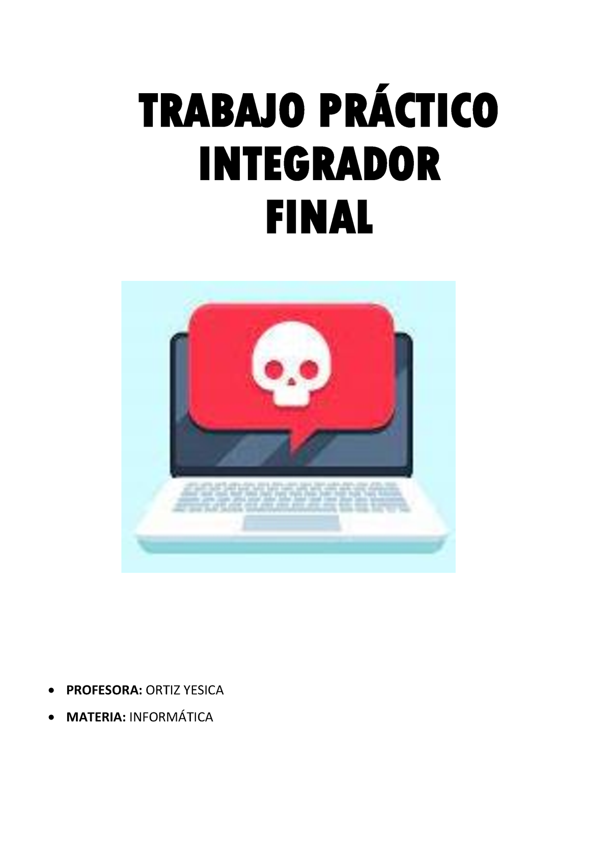 TP 2 Integrador - Final - Dnnx - TRABAJO PR¡CTICO INTEGRADOR FINAL ...