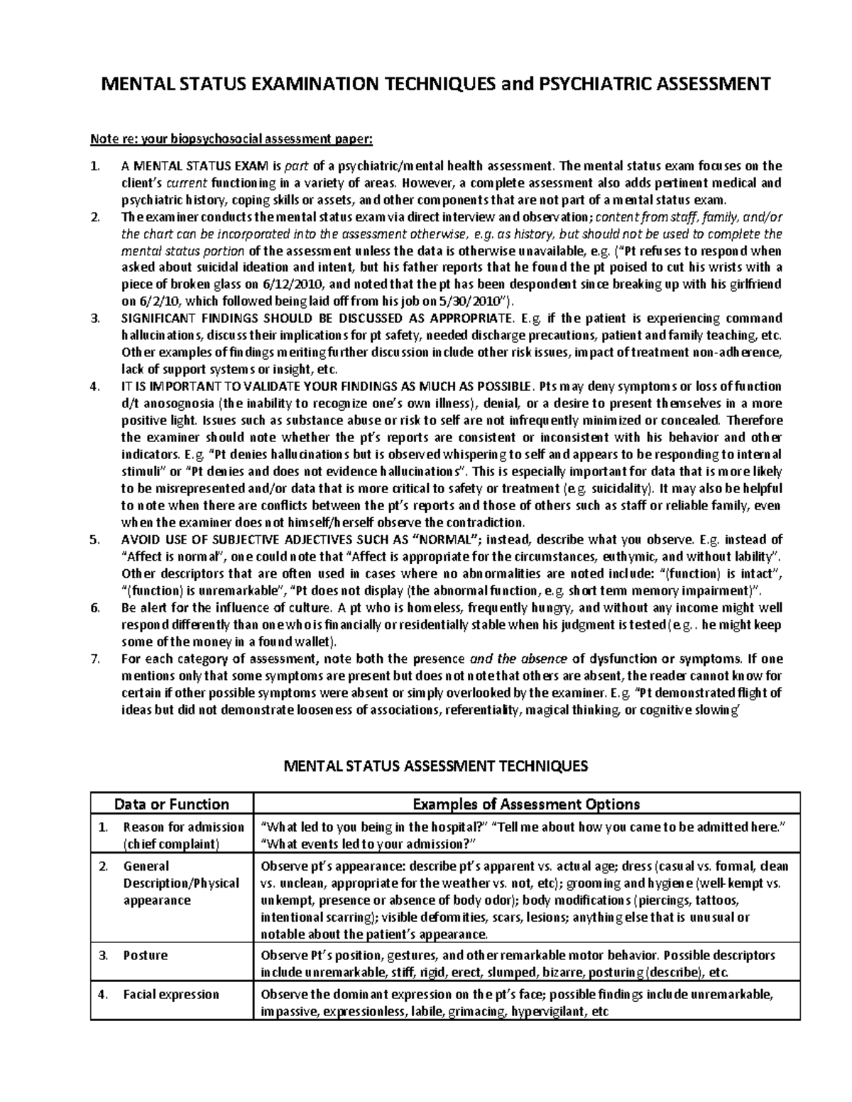 mental-status-exam-techniques-8-2018-mental-status-examination