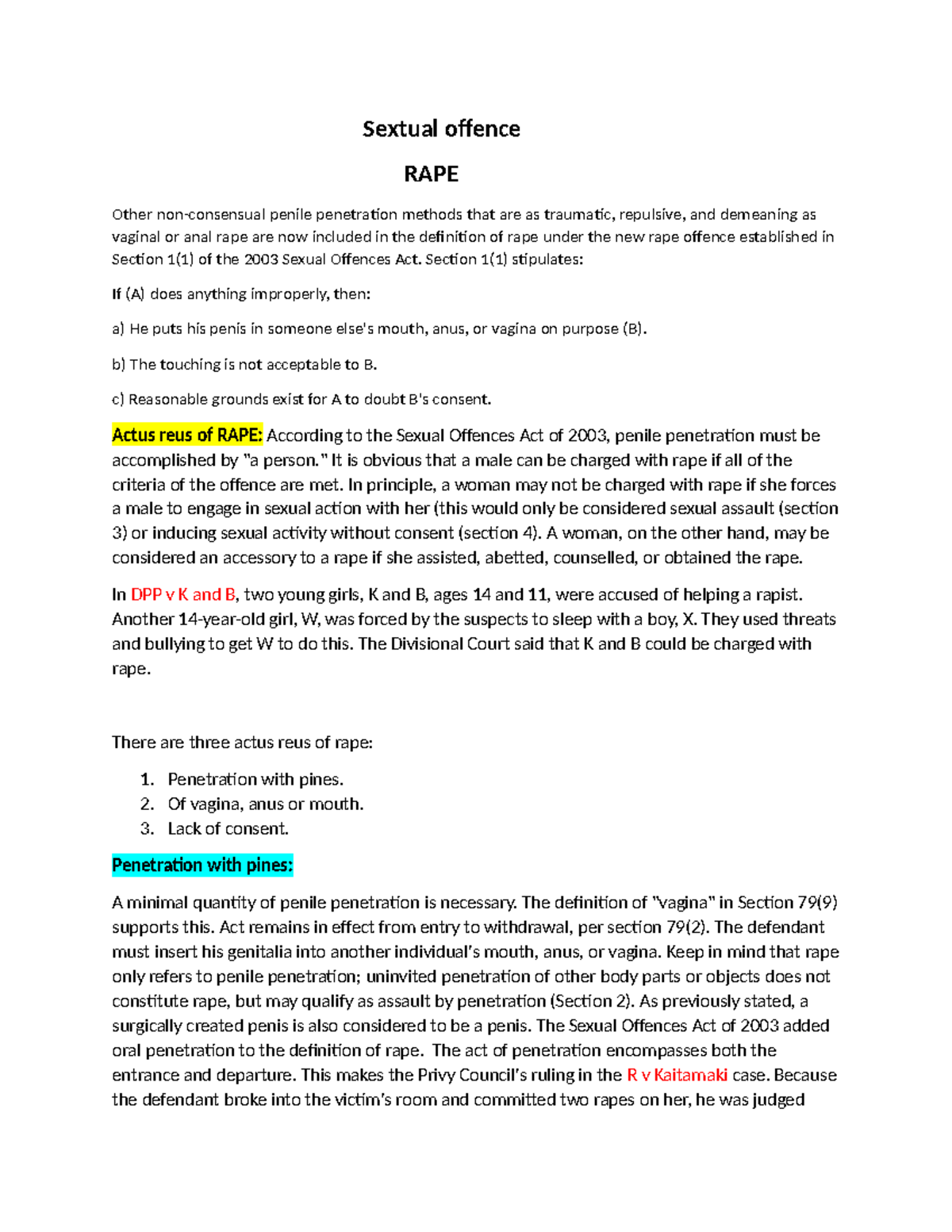 Sextual offence 14% check - Sextual offence RAPE Other non-consensual ...