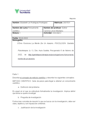 Evidencia 1 pensamiento científico - Pensamiento Cientifico ...