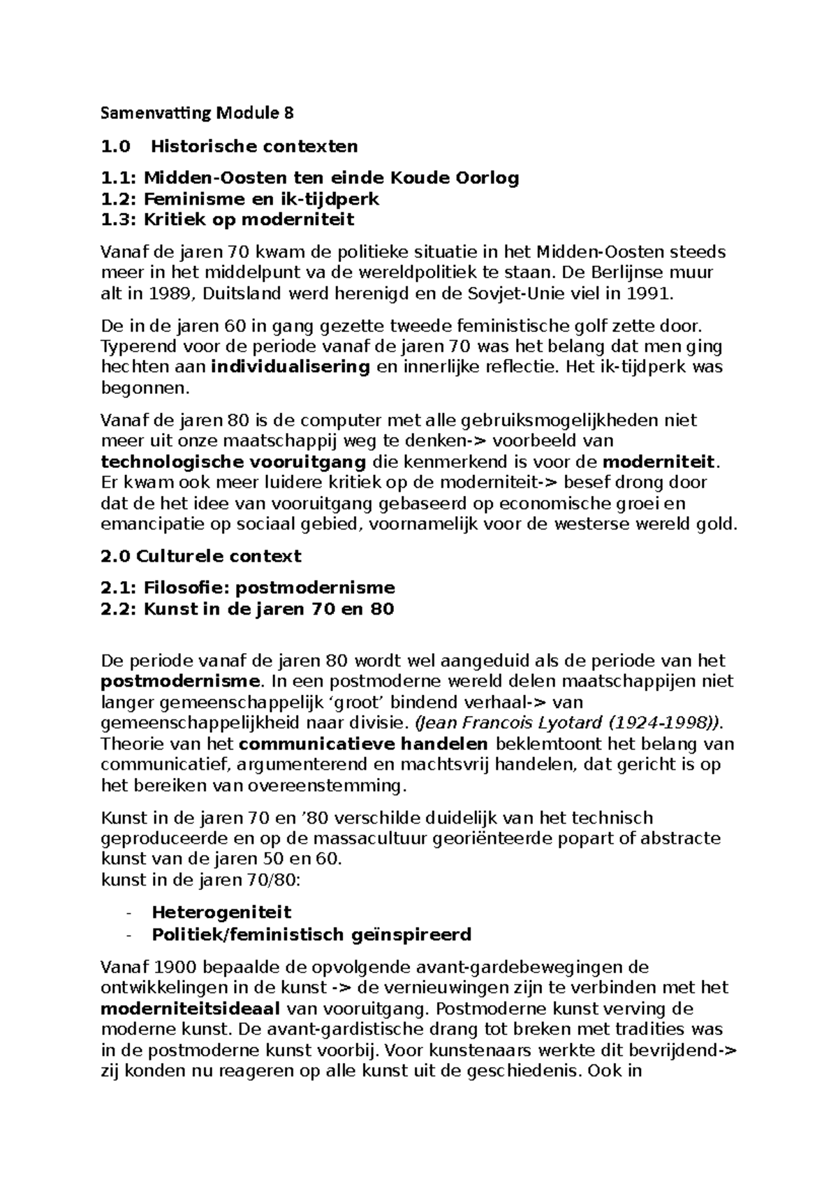 Samenvatting Laagland B Module 8 - Samenvatting Module 8 1 Historische ...