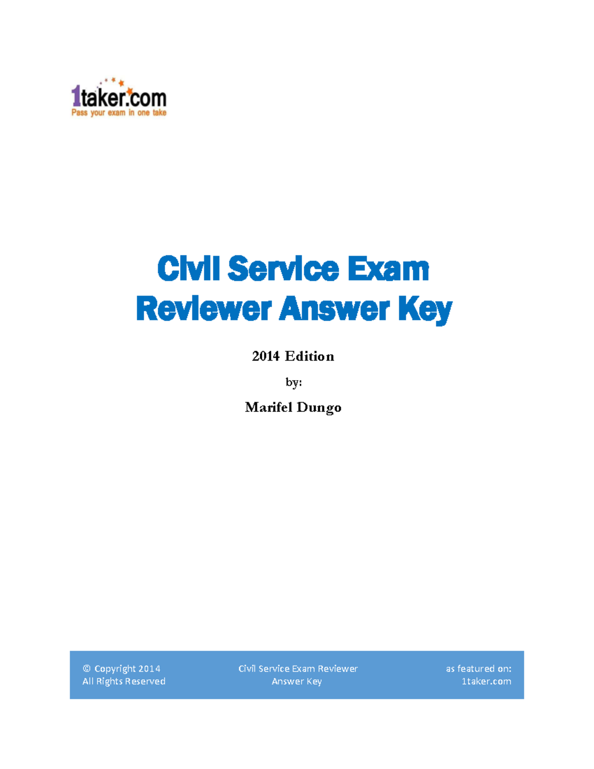 Civil Service Exam Reviewer Answer Key 2 - Civil Service Exam Reviewer ...