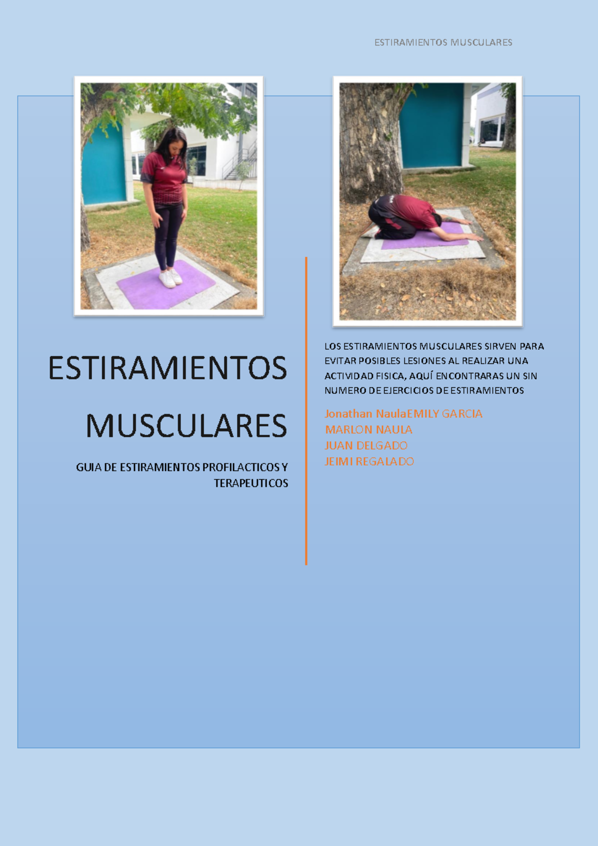 Estiramientos Musculares Terapeuticos - ESTIRAMIENTOS MUSCULARES ...