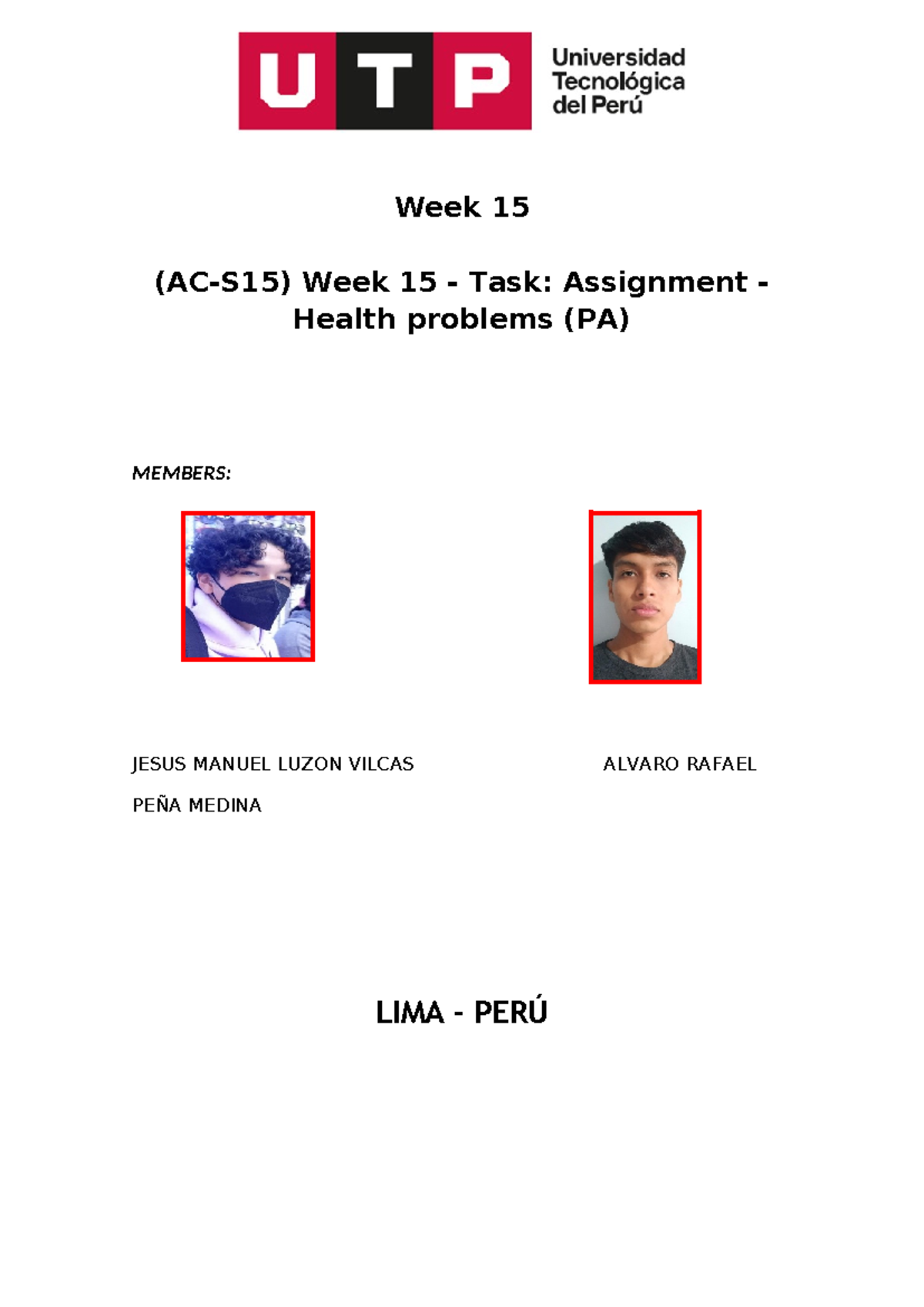 Week 15 - Trabajo de ingles - Week 15 (AC-S15) Week 15 - Task ...