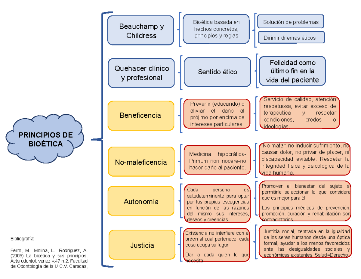 Principios de bioética - Bibliografía: Ferro, M., Molina, L., Rodriguez