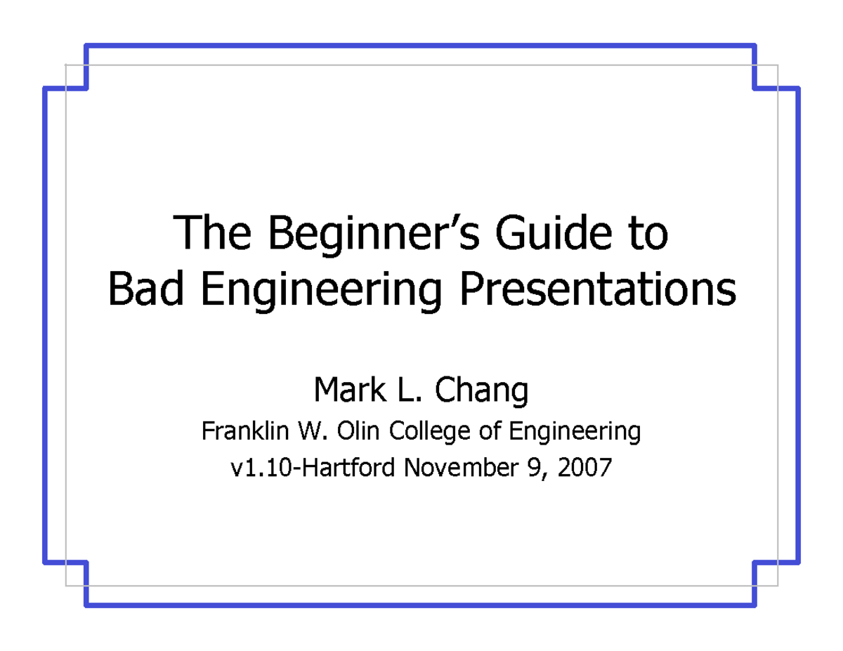 Badtalk Presentation - The Beginner’s Guide to Bad Engineering ...