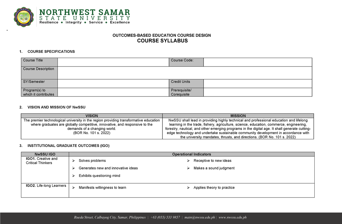 nwwsu-syllabus-format-2023-outcomes-based-education-course-design