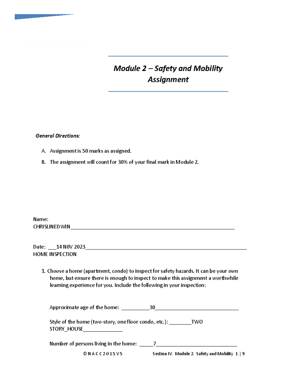 safety and mobility assignment