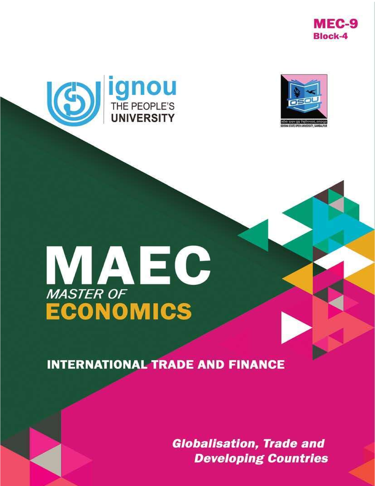 MAEC 09 Block 04 - Notes - B.A. Economics (Hons.) - Studocu