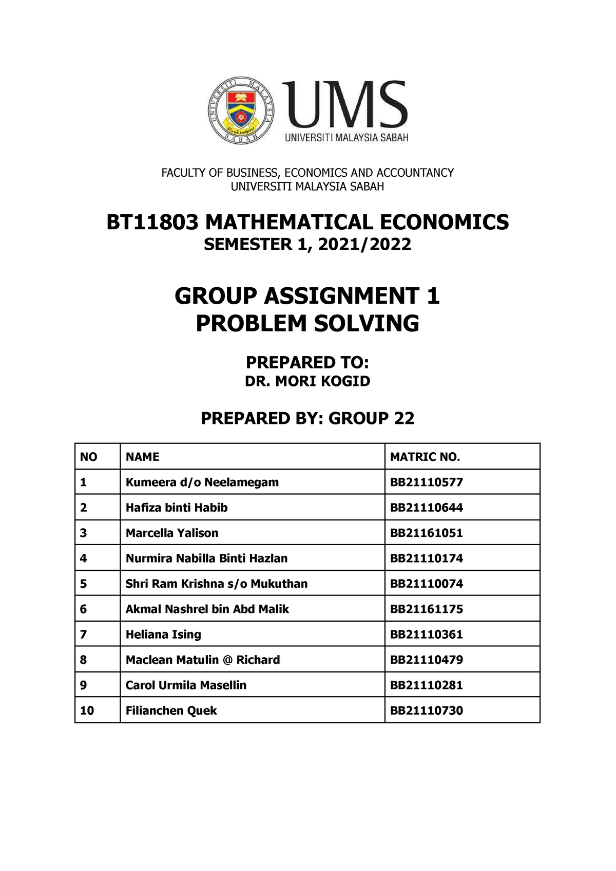 Mathematical 20Economcis 20Assignment 201 20Group 2022 FACULTY OF   Thumb 1200 1695 