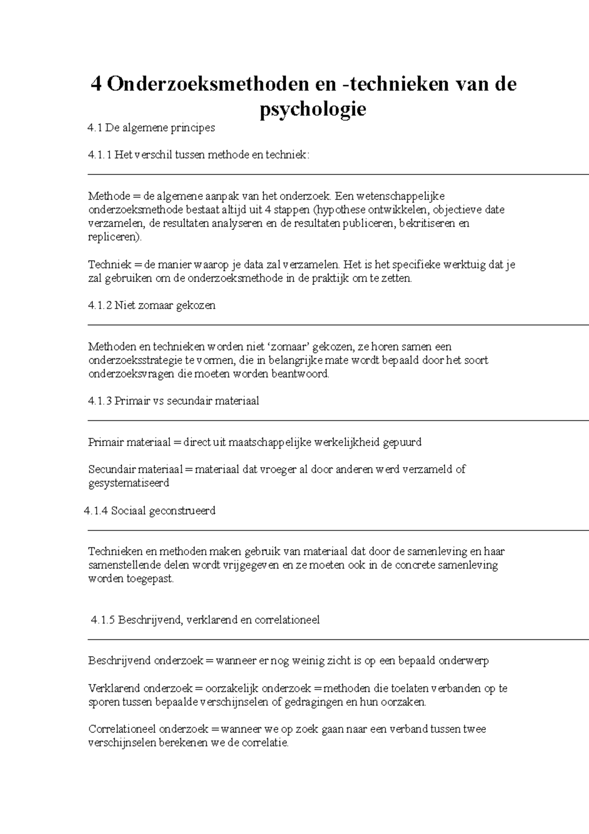 Onderzoeksmethoden En -technieken Van Gedragswetenschappelijk Onderzoek ...