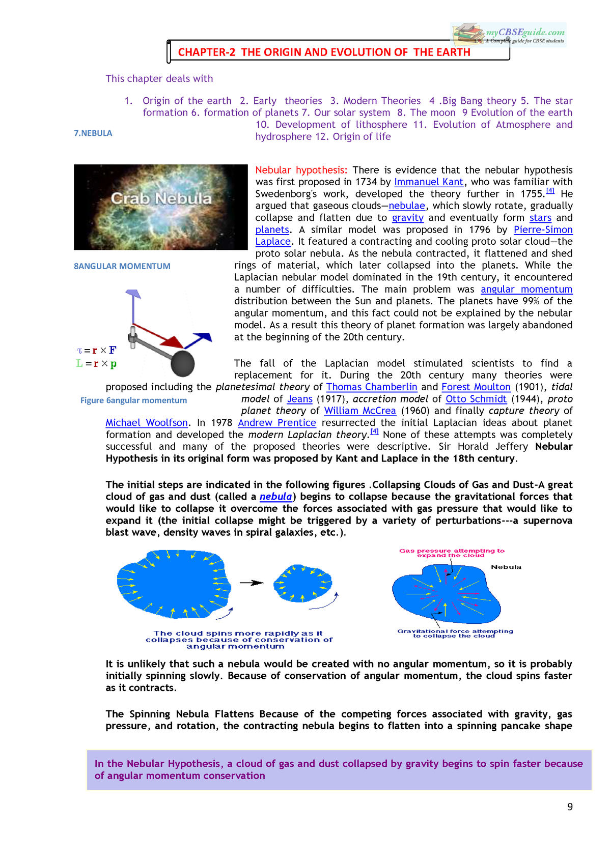 11 Geography Notes 02 The Origin And Evolution Of The Earth - This ...